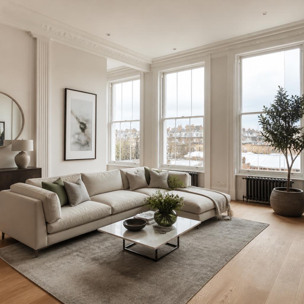 Bright apartment interior representing a leasehold flat